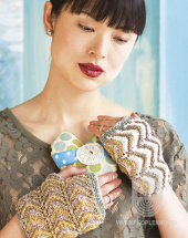Chevron Mitts, схема вязания на сайте Люди Вяжут