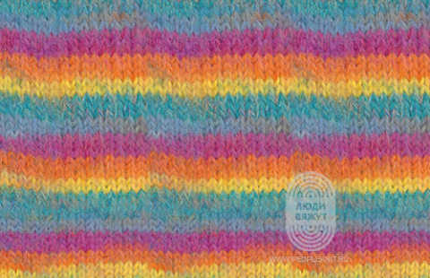 MEILENWEIT 100 COSY SOCKS MULTI STRIPES, схема вязания на сайте Люди Вяжут