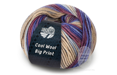 COOL WOOL BIG print, схема вязания на сайте Люди Вяжут