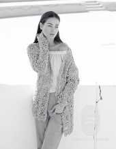 Жакет, связанный волнистым узором, схема вязания на сайте Люди Вяжут