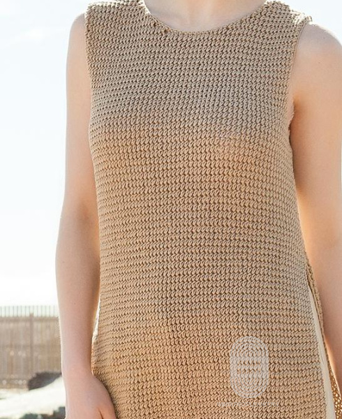 Туника, выполненная структурным узором, схема вязания на сайте Люди Вяжут