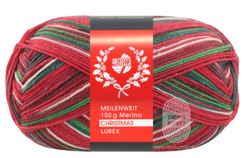 MEILENWEIT 6-PLY 150 MERINO CHRISTMAS LUREX, схема вязания на сайте Люди Вяжут