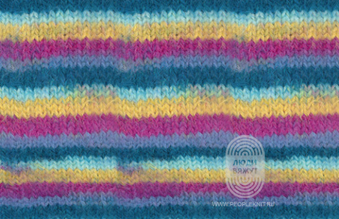 MEILENWEIT 100 COSY SOCKS MULTI STRIPES, схема вязания на сайте Люди Вяжут