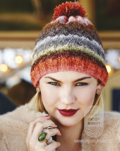 Pompom Beanie, схема вязания на сайте Люди Вяжут