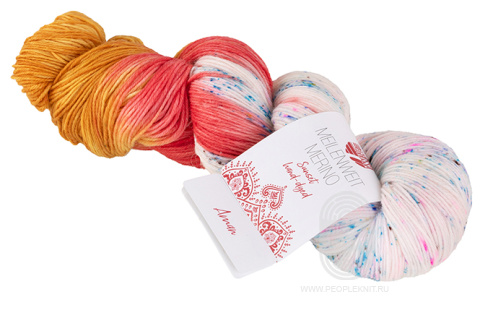MEILENWEIT 100 MERINO SUNSET hand-dyed, схема вязания на сайте Люди Вяжут