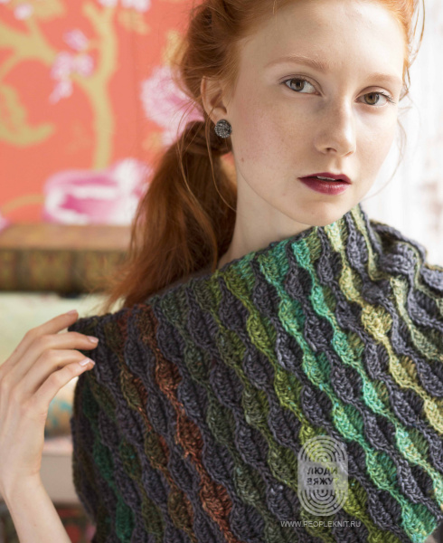Reversible Cowl, схема вязания на сайте Люди Вяжут