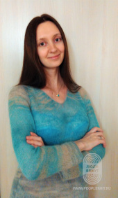 Пуловер с рукавами реглан, схема вязания на сайте Люди Вяжут