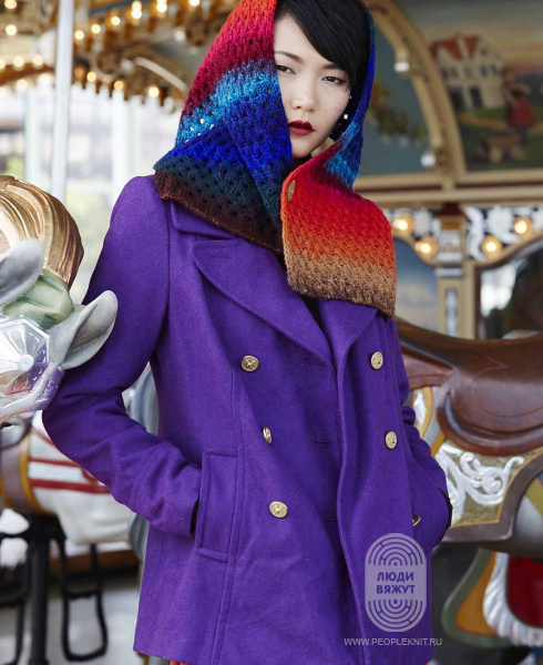 Convertible Button Cowl, схема вязания на сайте Люди Вяжут
