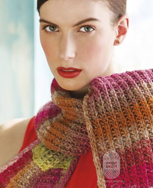 Fluted Scarf, схема вязания на сайте Люди Вяжут