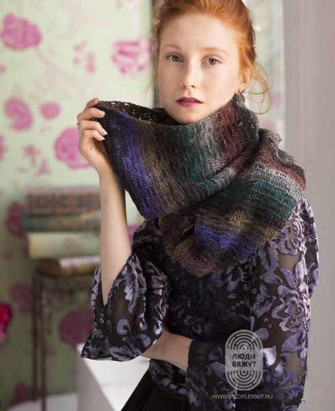 Oversized Cowl, схема вязания на сайте Люди Вяжут
