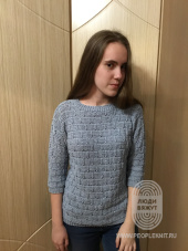Джемпер "Кольчужка", схема вязания на сайте Люди Вяжут
