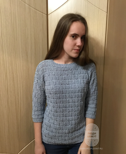 Джемпер "Кольчужка", схема вязания на сайте Люди Вяжут