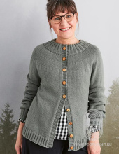 Кардиган/жилет Mapala из пряжи Cool Wool & Ecopuno/Ecopuno hand-dyed, схема вязания на сайте Люди Вяжут