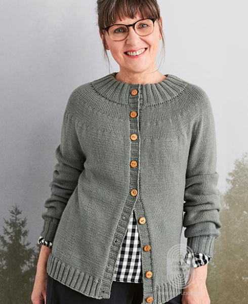 Кардиган/жилет Mapala из пряжи Cool Wool & Ecopuno/Ecopuno hand-dyed, схема вязания на сайте Люди Вяжут