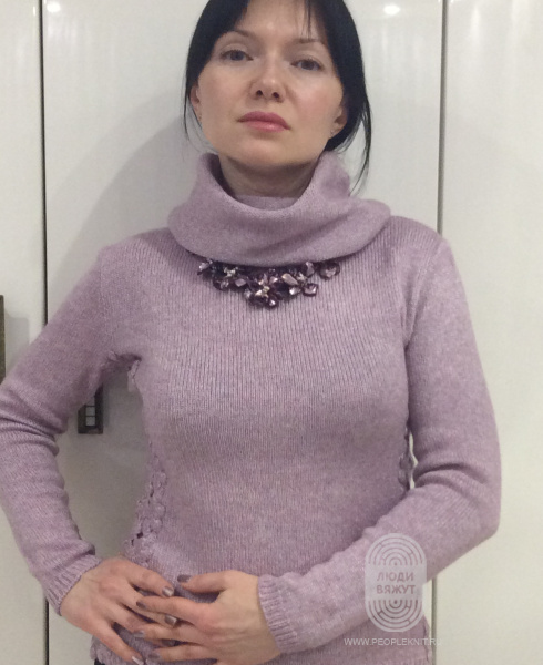 Цветущая сирень, схема вязания на сайте Люди Вяжут