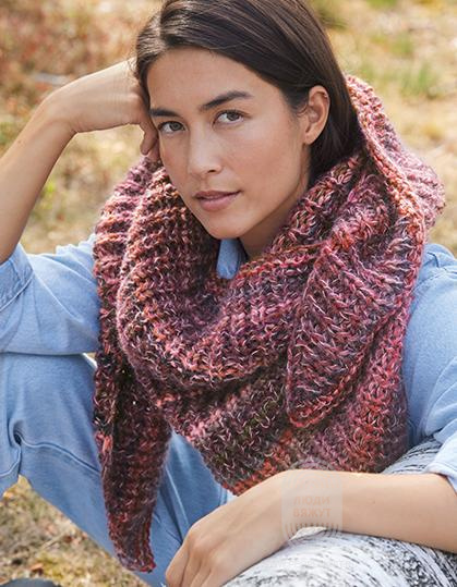 Треугольный платок, схема вязания на сайте Люди Вяжут