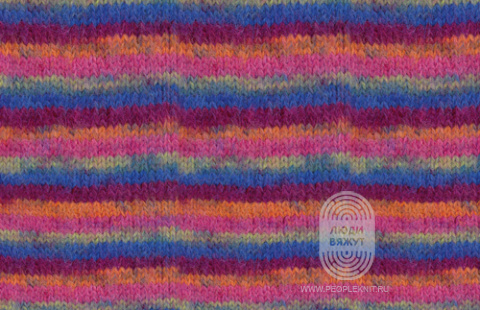 MEILENWEIT 100 COSY SOCKS MULTI STRIPES, схема вязания на сайте Люди Вяжут