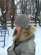 Двойная шапка, схема вязания на сайте Люди Вяжут