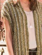Жилет, связанный полустолбиками, схема вязания на сайте Люди Вяжут