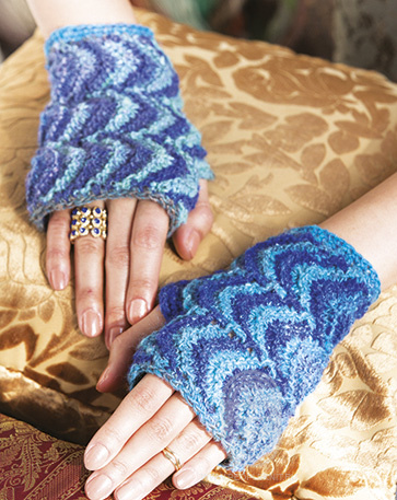 Chevron Mitts, схема вязания на сайте Люди Вяжут
