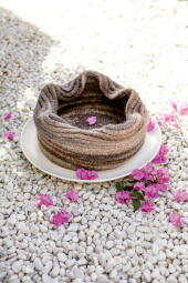 Сваленная чаша, связанная узором с полыми шнурами, схема вязания на сайте Люди Вяжут