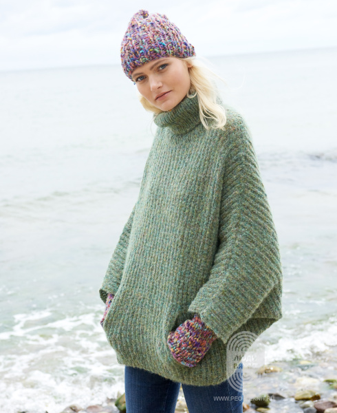 Напульсники, связанные лицевой гладью, схема вязания на сайте Люди Вяжут