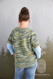 Кардиган/жилет Mapala из пряжи Cool Wool & Ecopuno/Ecopuno hand-dyed, схема вязания на сайте Люди Вяжут