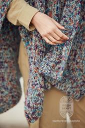 Пончо, схема вязания на сайте Люди Вяжут