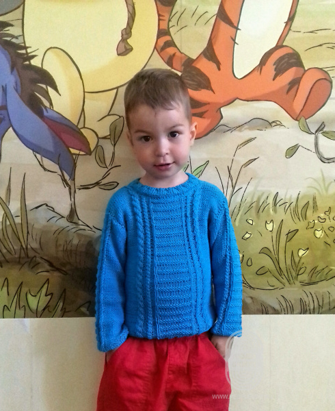 Полувер для сына, схема вязания на сайте Люди Вяжут
