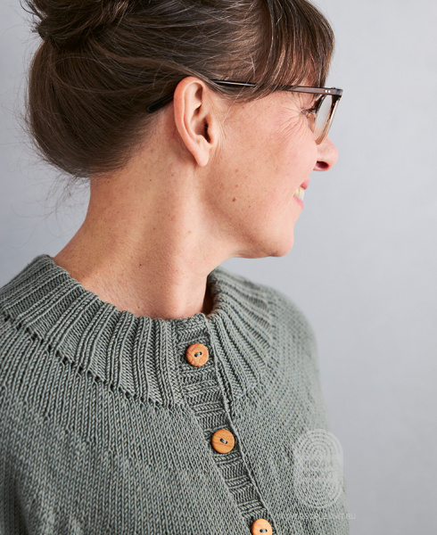 Кардиган/жилет Mapala из пряжи Cool Wool & Ecopuno/Ecopuno hand-dyed, схема вязания на сайте Люди Вяжут