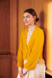 Жакет, связанный полупатентным узором, схема вязания на сайте Люди Вяжут