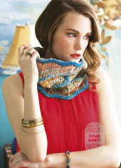 Welted Chevron Cowl, схема вязания на сайте Люди Вяжут