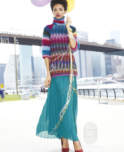 A-Line Raglan Tunic, схема вязания на сайте Люди Вяжут