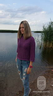 Ажурный полувер, схема вязания на сайте Люди Вяжут