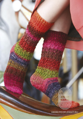 Lace and Rib Socks, схема вязания на сайте Люди Вяжут