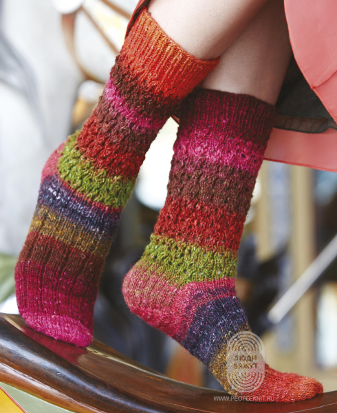 Lace and Rib Socks, схема вязания на сайте Люди Вяжут