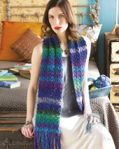 Fringed Scarf, схема вязания на сайте Люди Вяжут