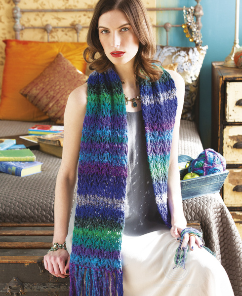Fringed Scarf, схема вязания на сайте Люди Вяжут