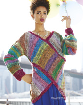 Wrap Front Pullover, схема вязания на сайте Люди Вяжут