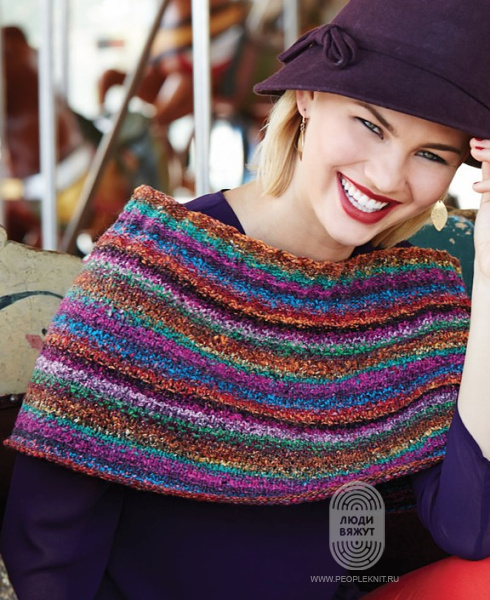 Woven Cape, схема вязания на сайте Люди Вяжут