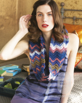 Crocheted Chevron Cowl, схема вязания на сайте Люди Вяжут
