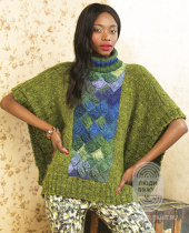 Entrelac Poncho, схема вязания на сайте Люди Вяжут
