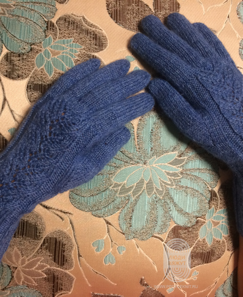 Lace Panel Gloves, схема вязания на сайте Люди Вяжут