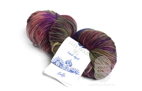 COOL WOOL BIG hand-dyed, схема вязания на сайте Люди Вяжут
