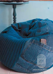 КРЕСЛО-МЕШОК ИЗ ПРЯЖИ DENIM, схема вязания на сайте Люди Вяжут