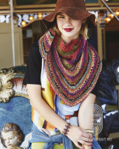 Garter Triangle Shawl, схема вязания на сайте Люди Вяжут