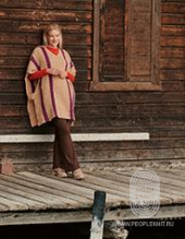 Пончо, схема вязания на сайте Люди Вяжут