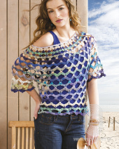 Crochet Openwork Top, схема вязания на сайте Люди Вяжут