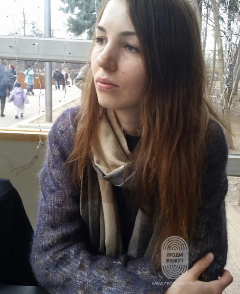 пуловер с косой, схема вязания на сайте Люди Вяжут