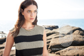 Топ с передом в полоску, схема вязания на сайте Люди Вяжут